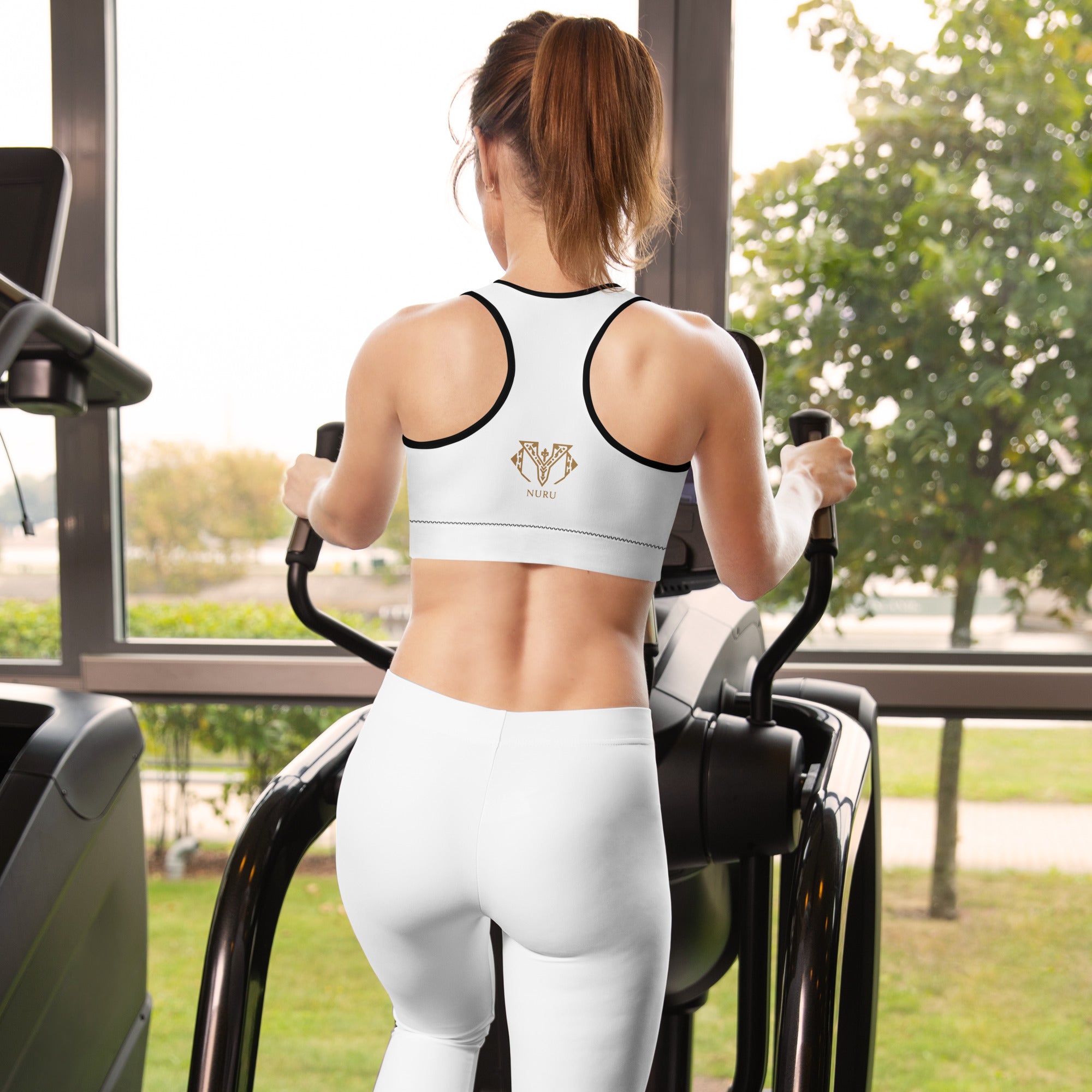 NURU SACRED WHITE SPORTS BRA - Glow By Hellen