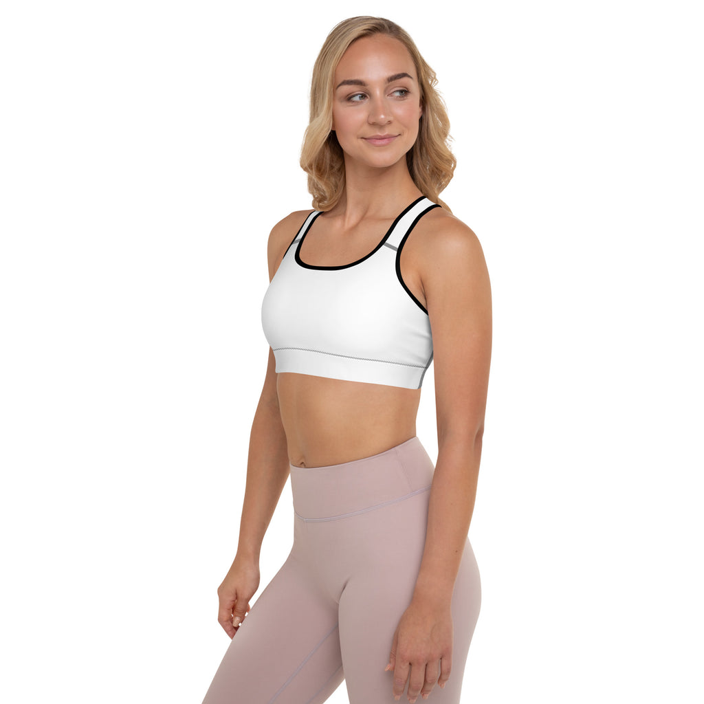 NURU SACRED WHITE SPORTS BRA - Glow By Hellen