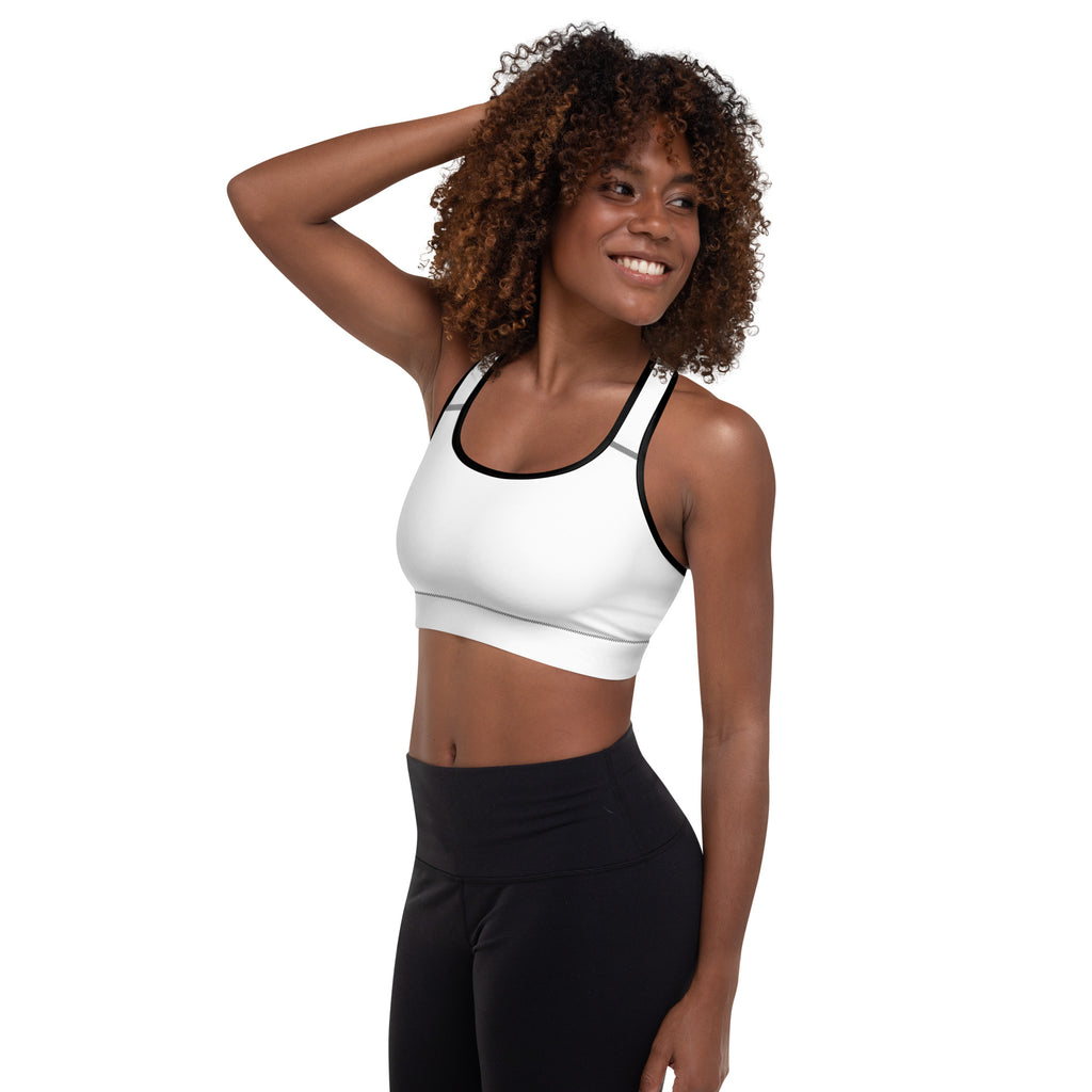 NURU SACRED WHITE SPORTS BRA - Glow By Hellen