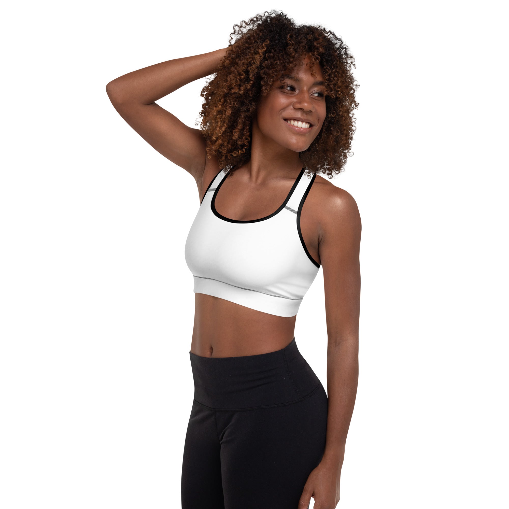 NURU SACRED WHITE SPORTS BRA - Glow By Hellen