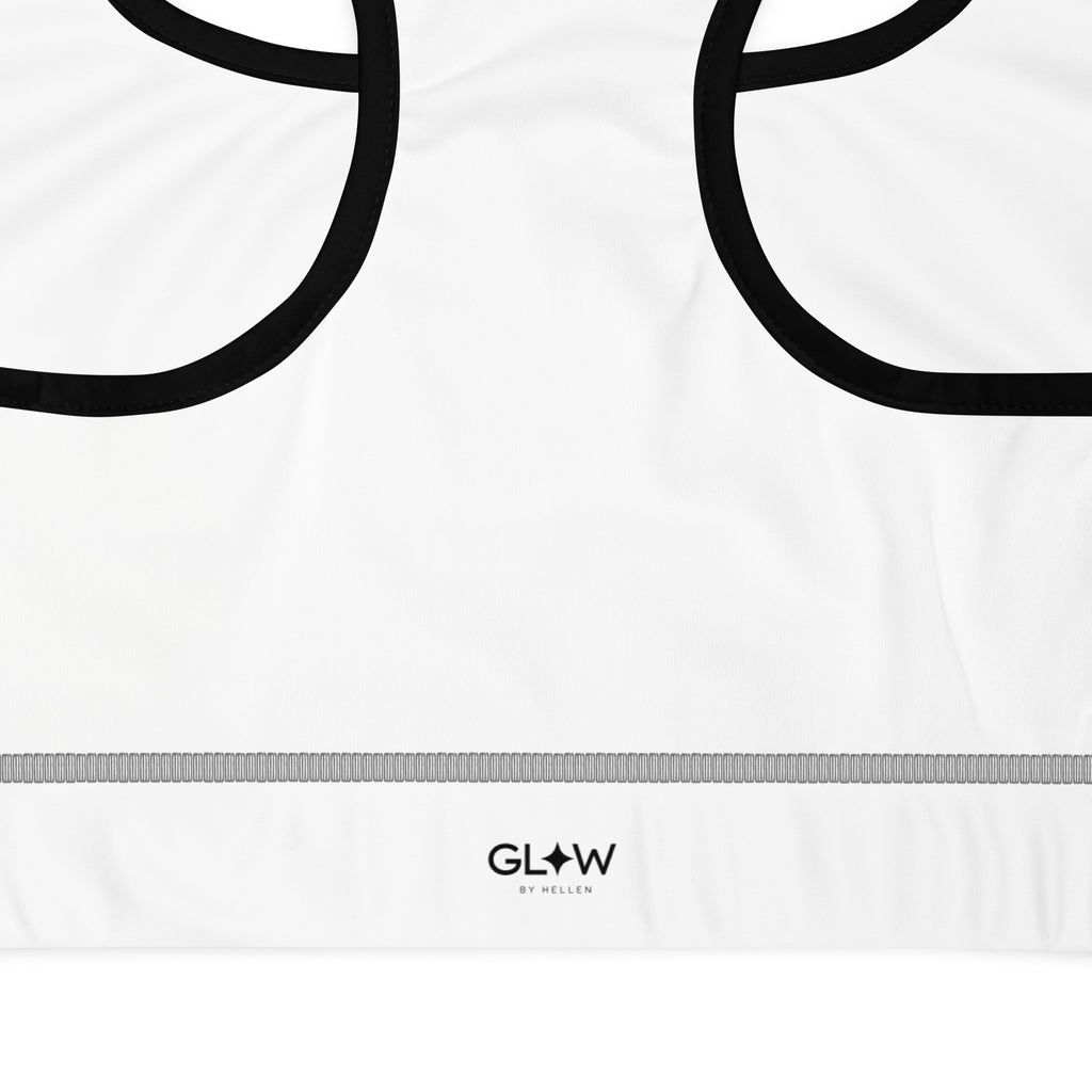 NURU SACRED WHITE SPORTS BRA - Glow By Hellen