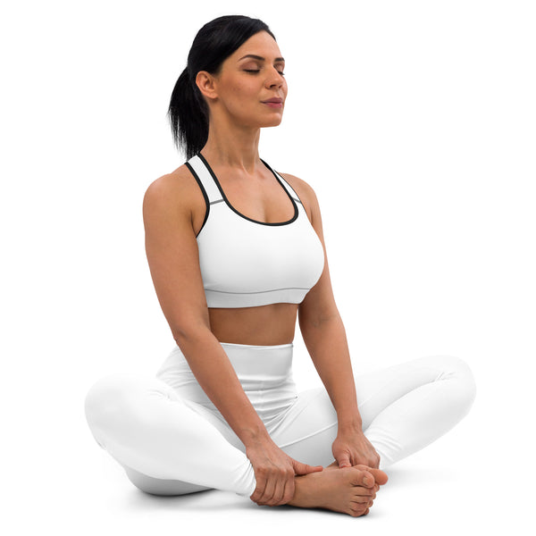 NURU SACRED WHITE SPORTS BRA - Glow By Hellen