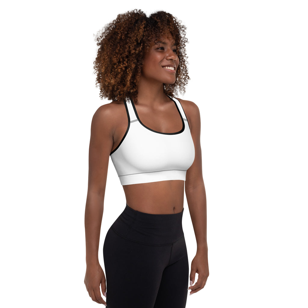 NURU SACRED WHITE SPORTS BRA - Glow By Hellen