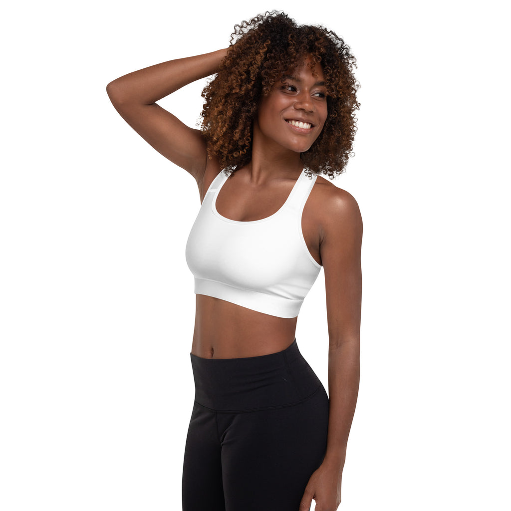 NURU SACRED WHITE SPORTS BRA - Glow By Hellen