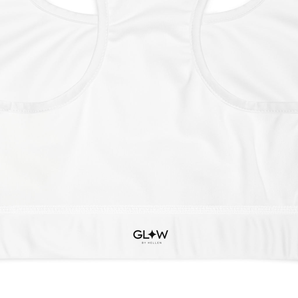 NURU SACRED WHITE SPORTS BRA - Glow By Hellen