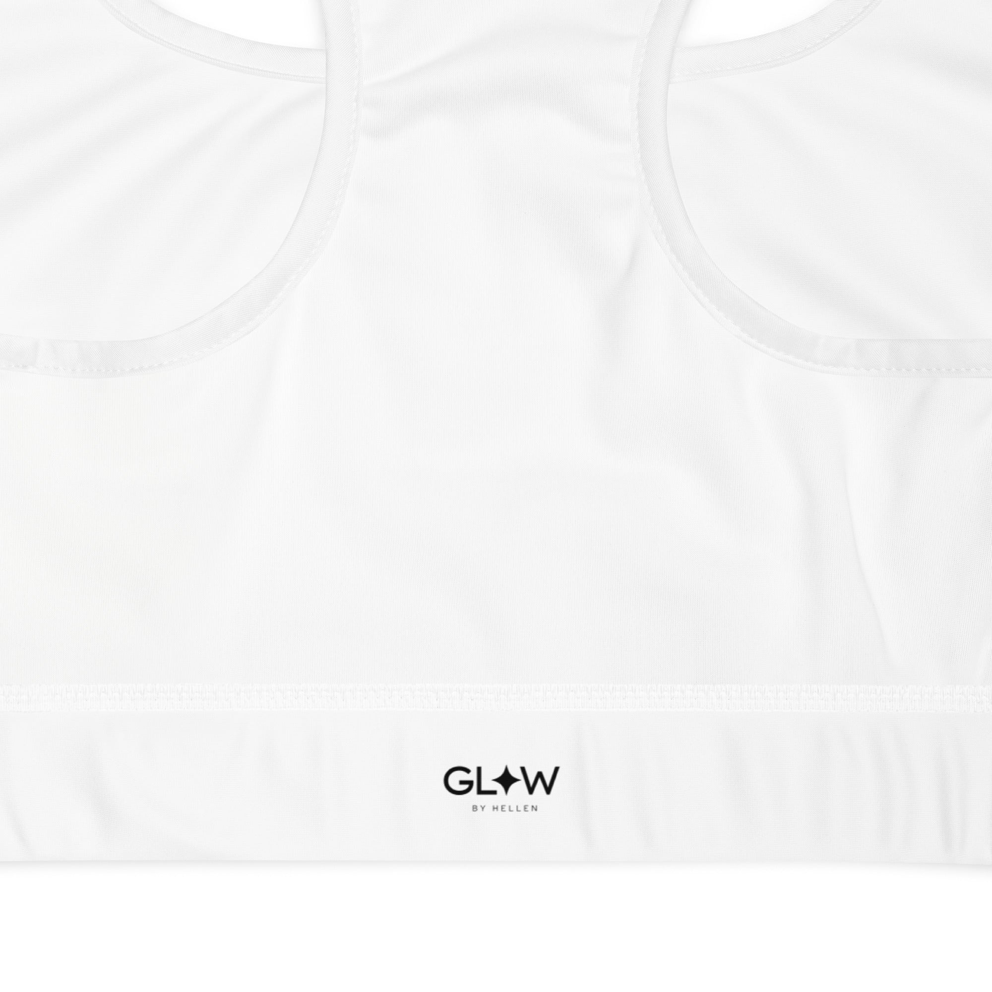 NURU SACRED WHITE SPORTS BRA - Glow By Hellen