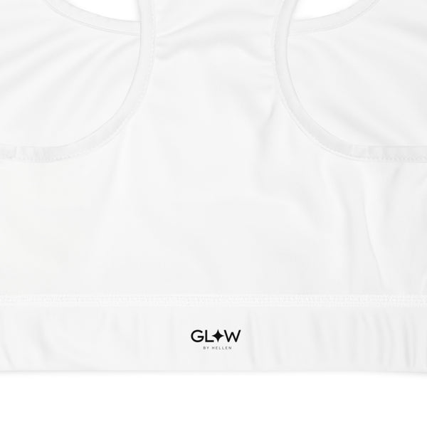 NURU SACRED WHITE SPORTS BRA - Glow By Hellen