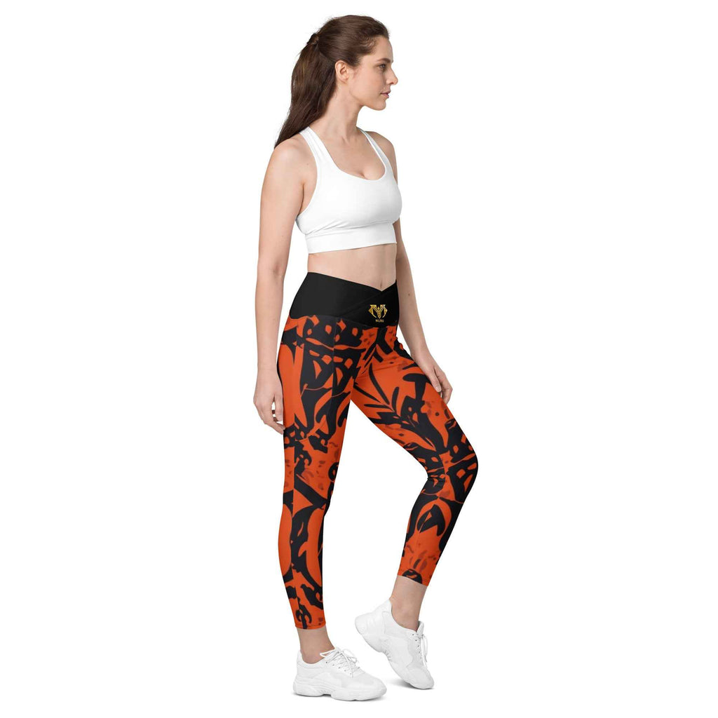 Crossover leggings with pockets