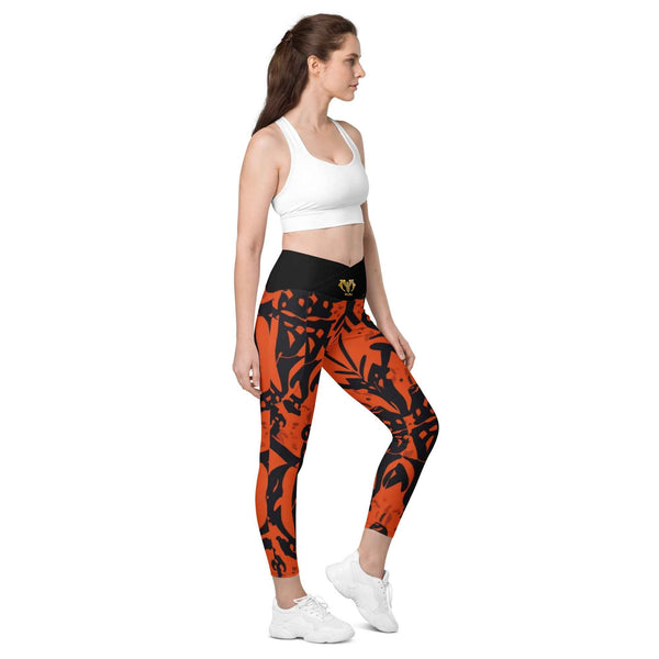 Crossover leggings with pockets