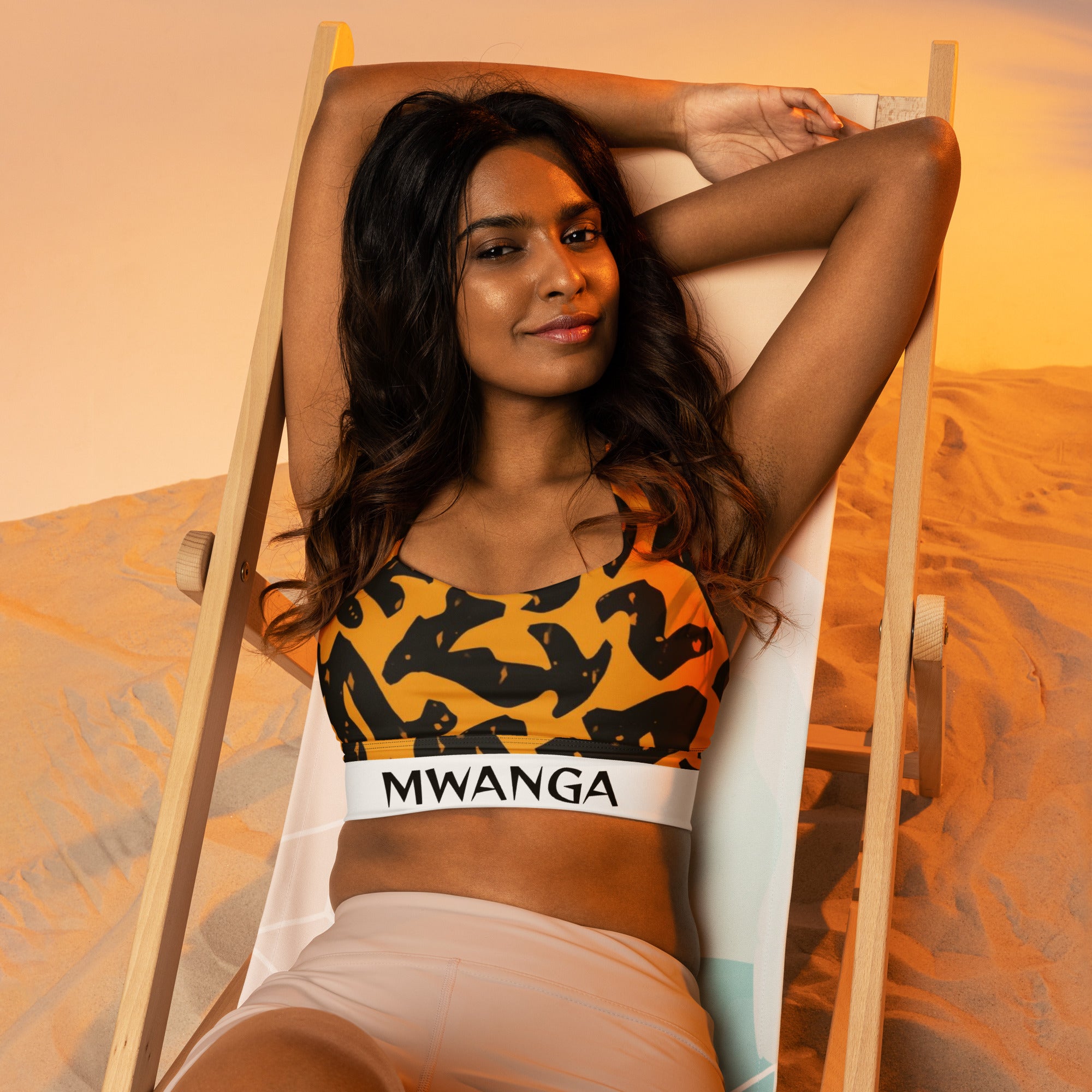 MWANGA WA JUA LONGLINE SPORTS BRA - Glow By Hellen
