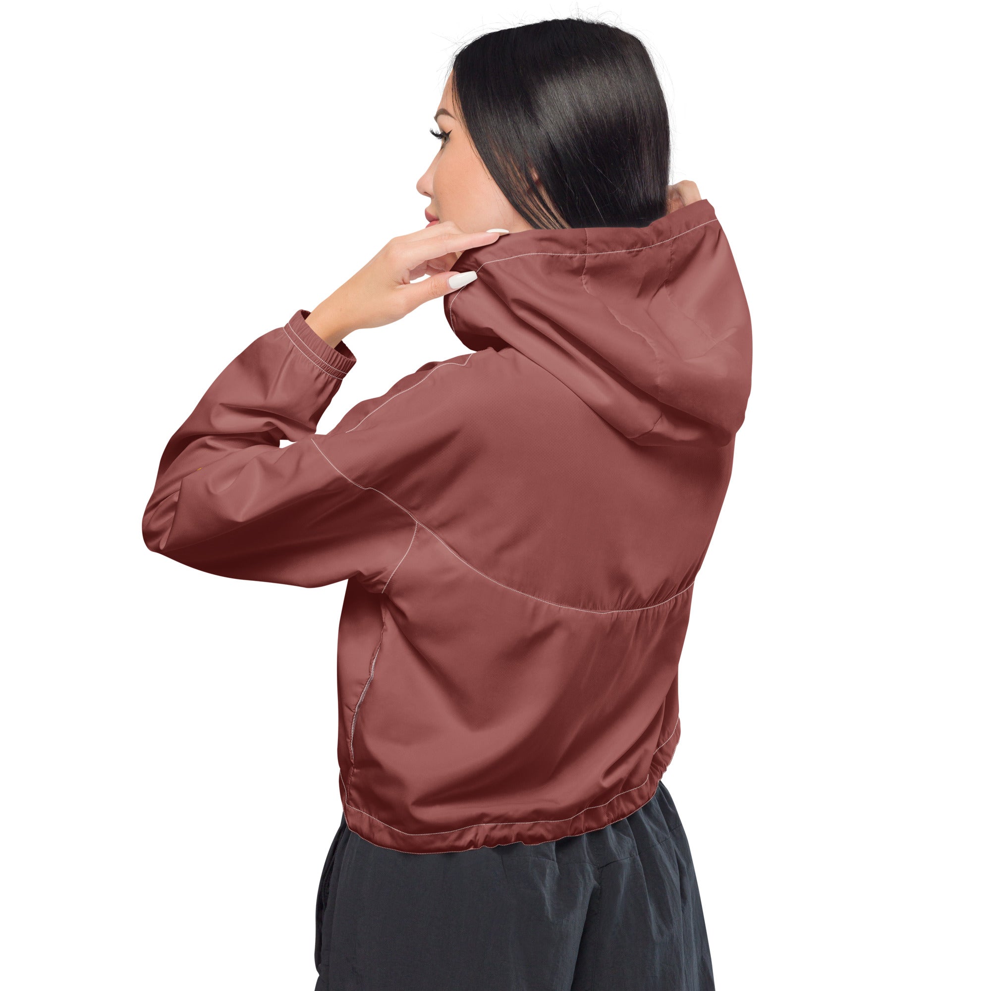 NURU TERRACOTTA CROPPED WINDBREAKER Secondary image