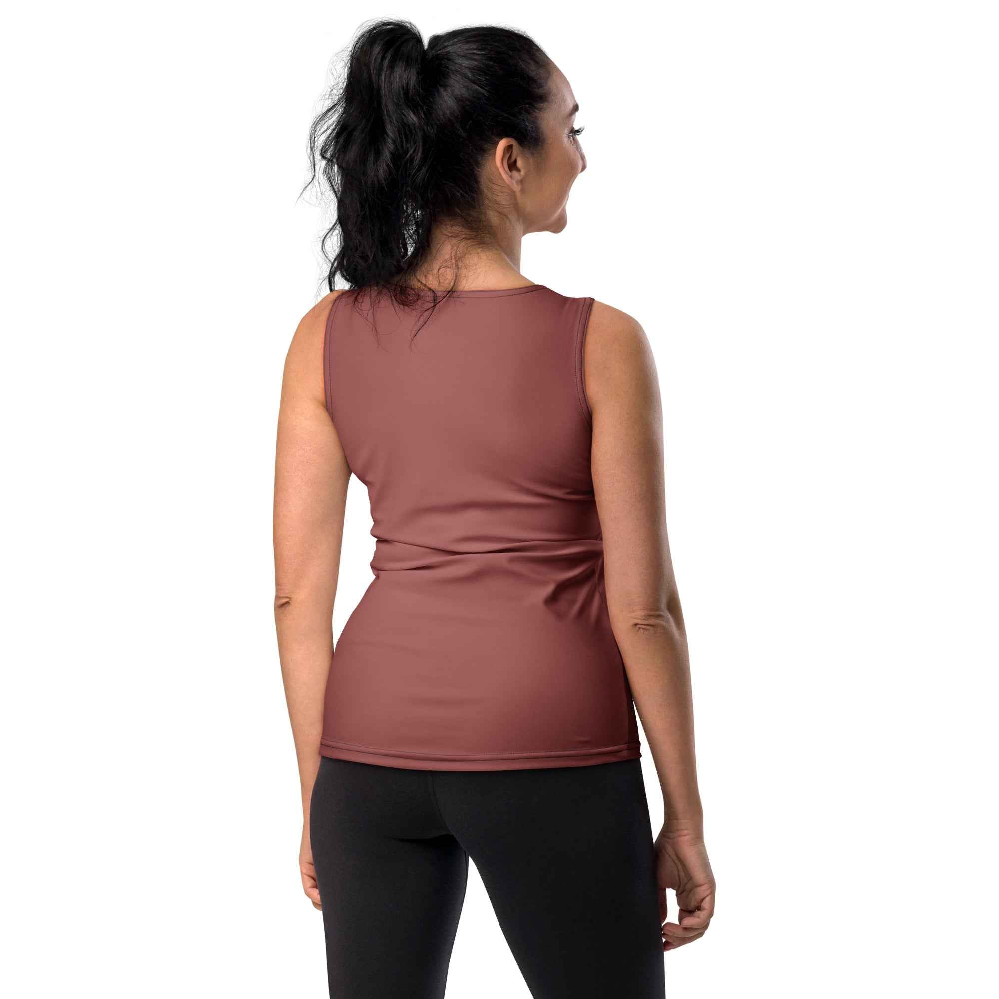 NURU TERRACOTTA BODY-HUGGING TANK TOP