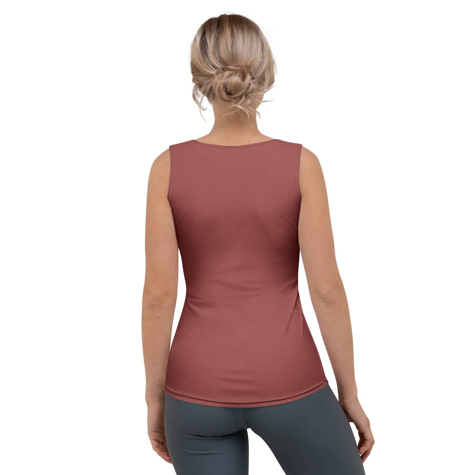 NURU TERRACOTTA BODY-HUGGING TANK TOP