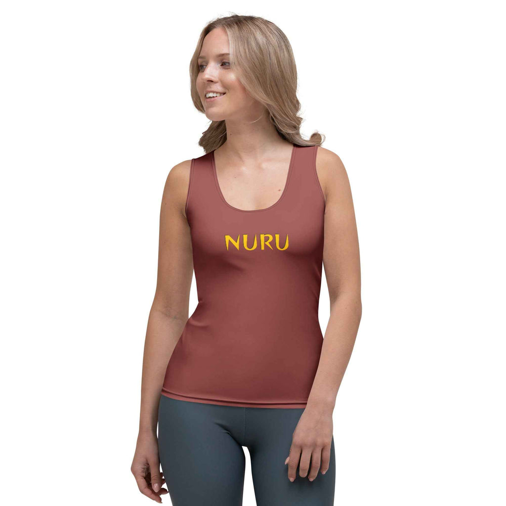 NURU TERRACOTTA BODY-HUGGING TANK TOP