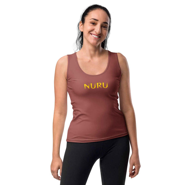 NURU TERRACOTTA BODY-HUGGING TANK TOP