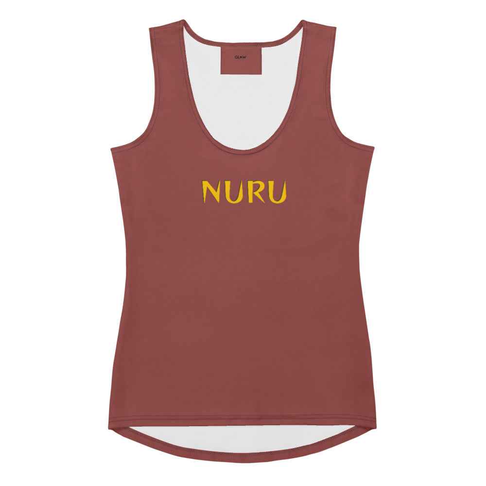 NURU TERRACOTTA BODY-HUGGING TANK TOP