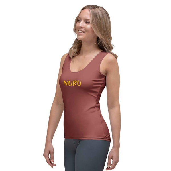 NURU TERRACOTTA BODY-HUGGING TANK TOP