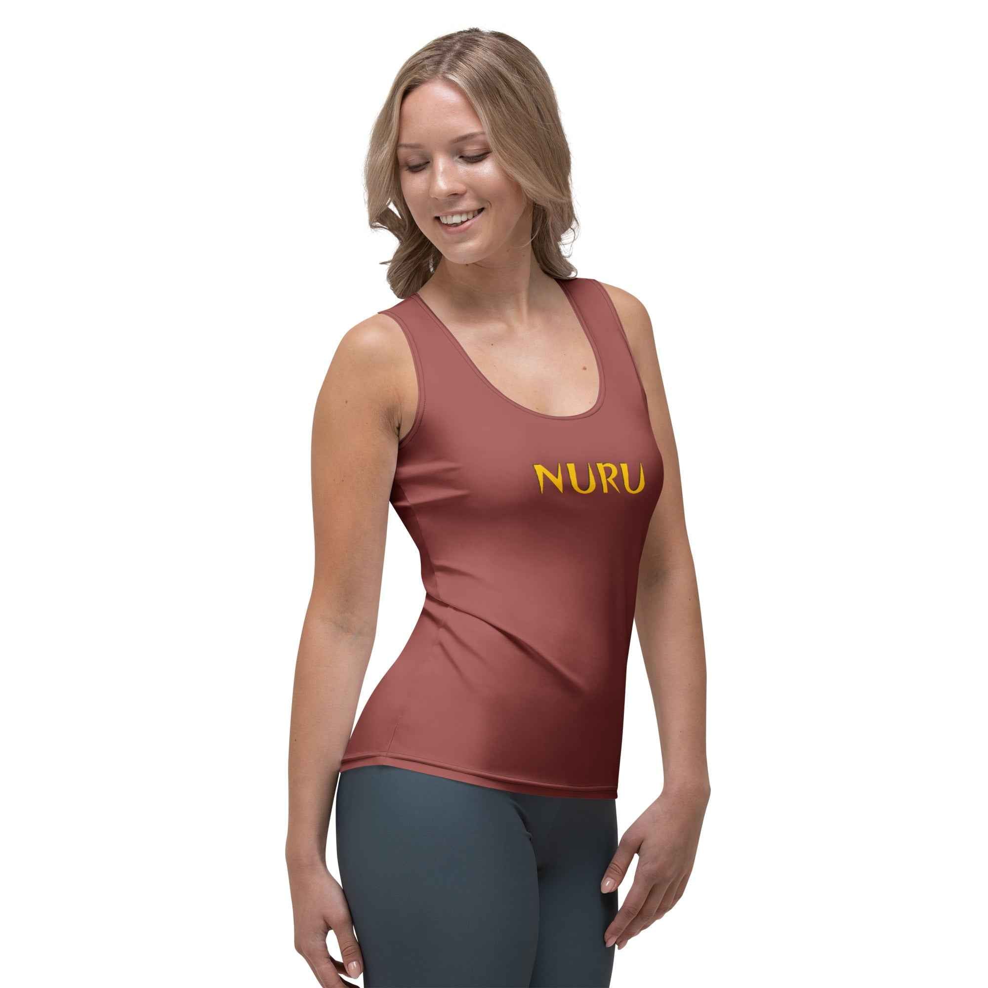 NURU TERRACOTTA BODY-HUGGING TANK TOP