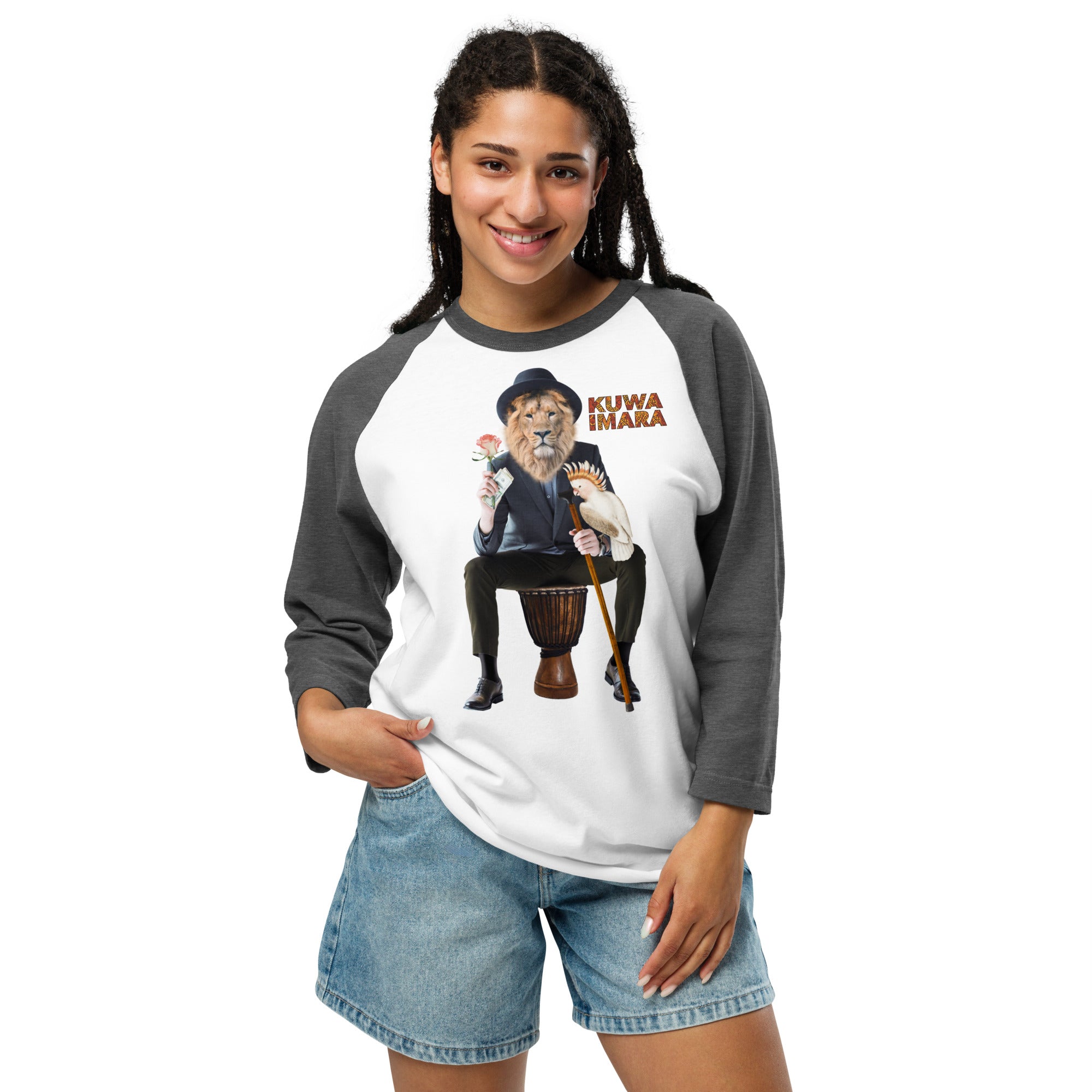 KUWA IMARA LION LEADER RAGLAN - Glow By Hellen