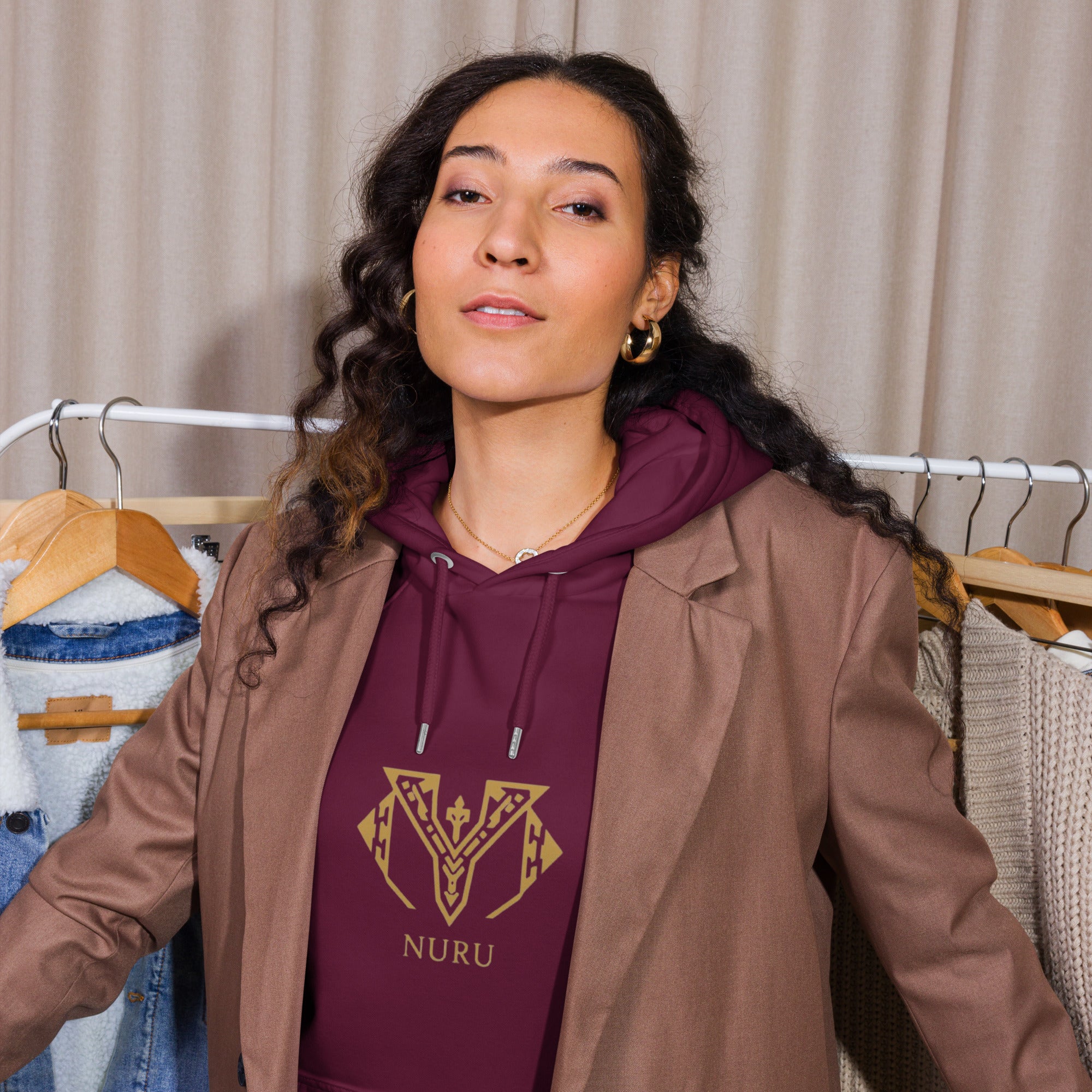 NURU ECO RAGLAN HOODIE - Glow By Hellen