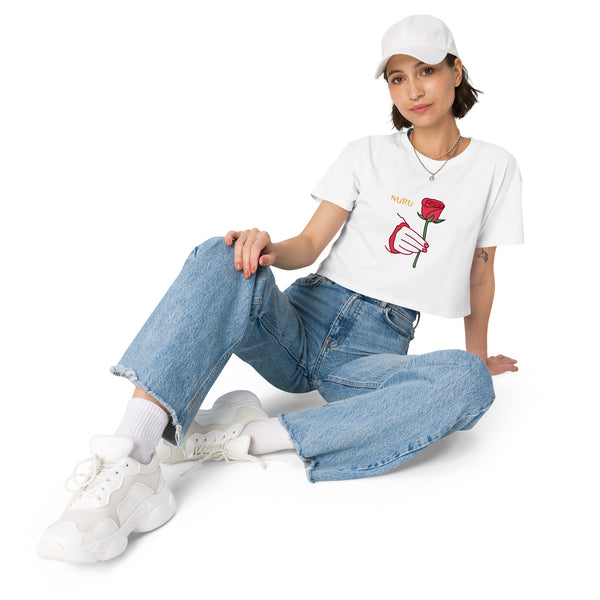 ROSE RITUAL COTTON CROP TOP - Glow By Hellen