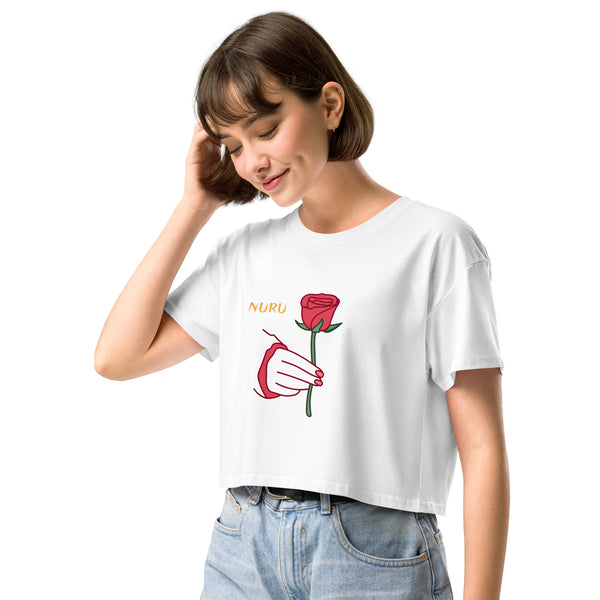 ROSE RITUAL COTTON CROP TOP - Glow By Hellen