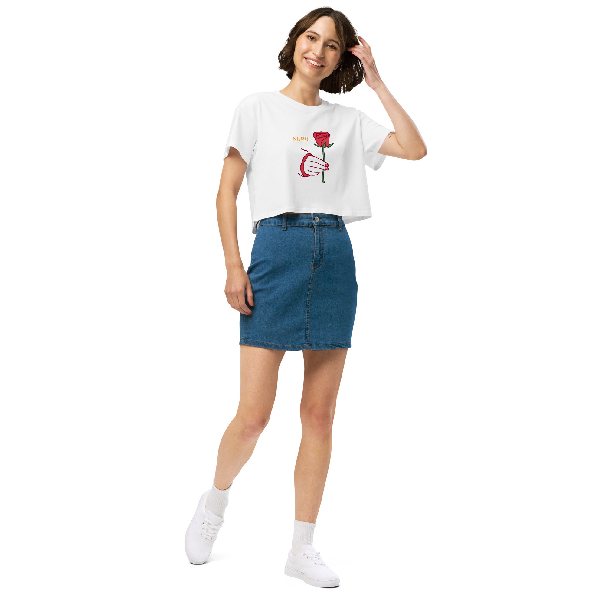 ROSE RITUAL COTTON CROP TOP - Glow By Hellen