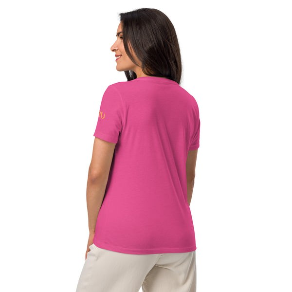 NURU CAMELLIA V-NECK RITUAL TEE - Glow By Hellen