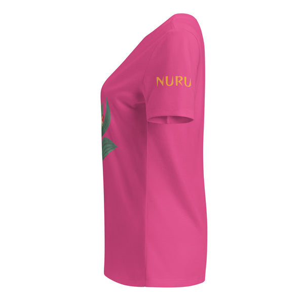 NURU CAMELLIA V-NECK RITUAL TEE - Glow By Hellen