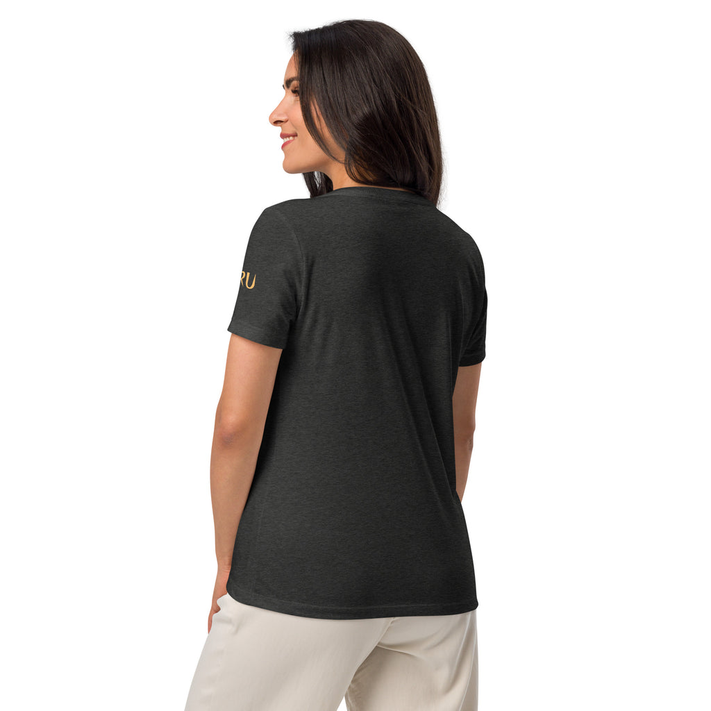 NURU CAMELLIA V-NECK RITUAL TEE - Glow By Hellen
