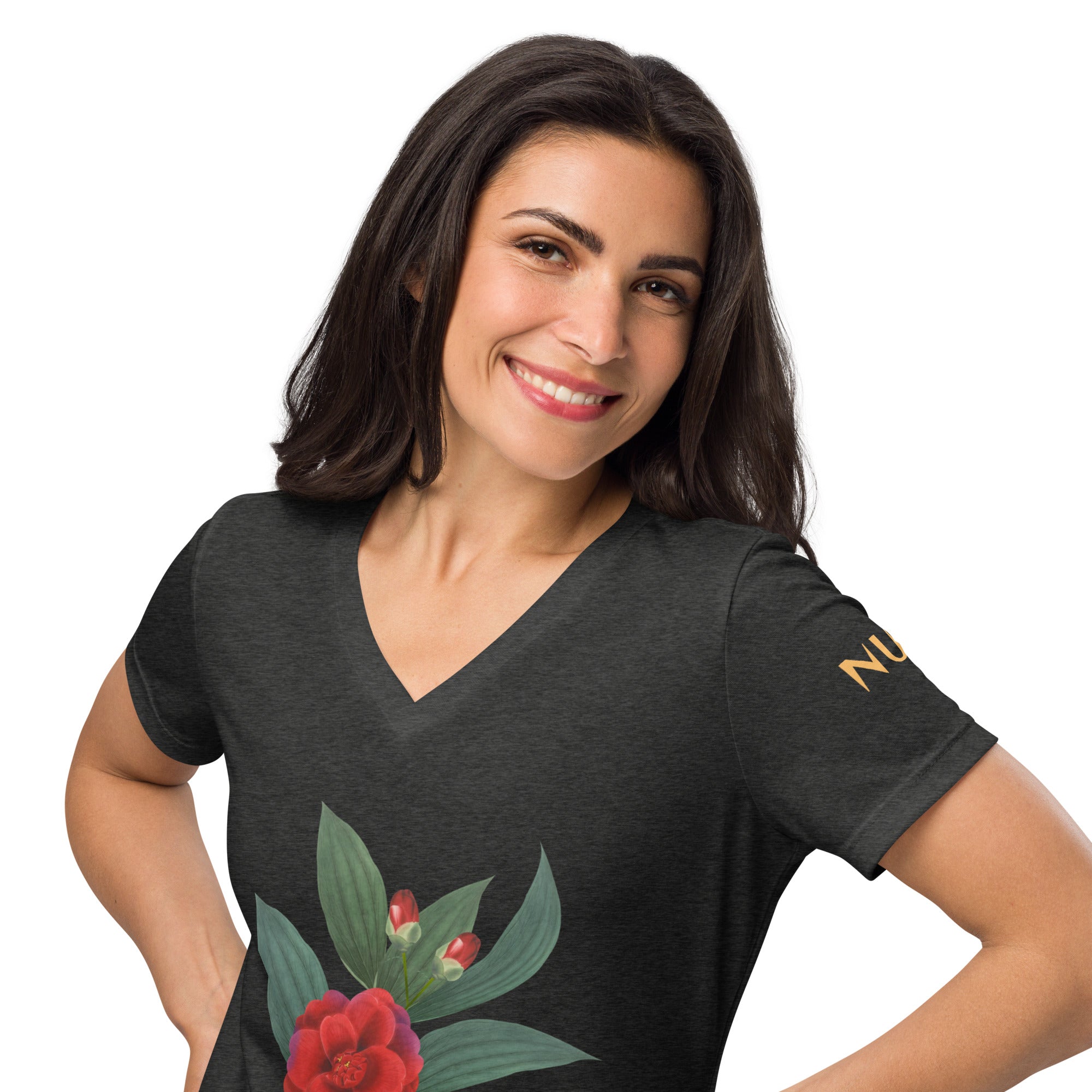 NURU CAMELLIA V-NECK RITUAL TEE Secondary image