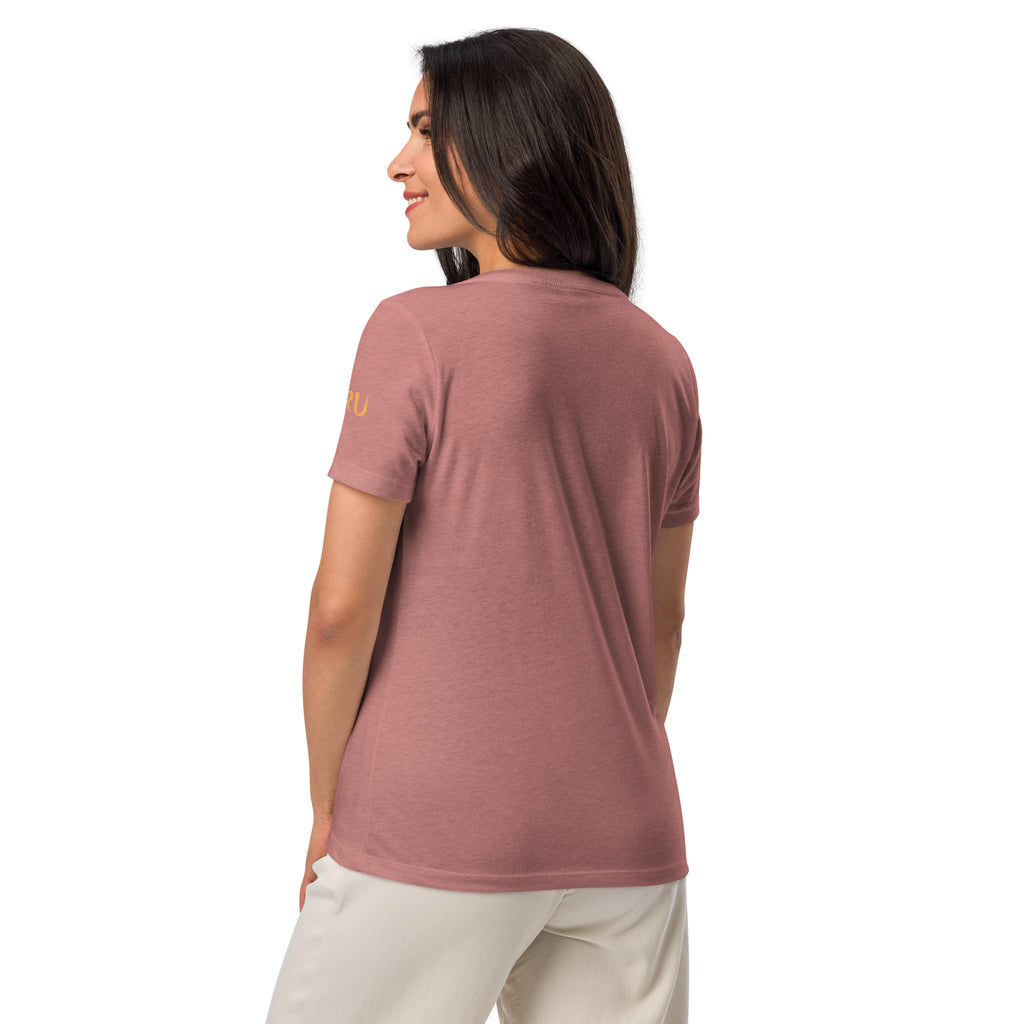 NURU CAMELLIA V-NECK RITUAL TEE - Glow By Hellen