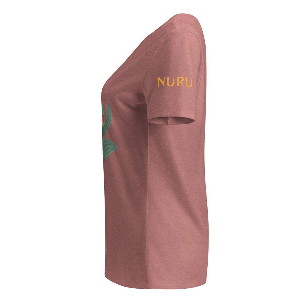 NURU CAMELLIA V-NECK RITUAL TEE - Glow By Hellen
