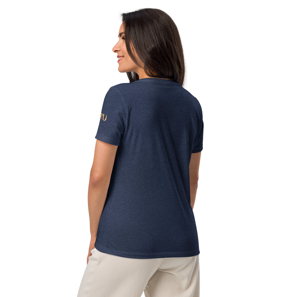 NURU CAMELLIA V-NECK RITUAL TEE - Glow By Hellen