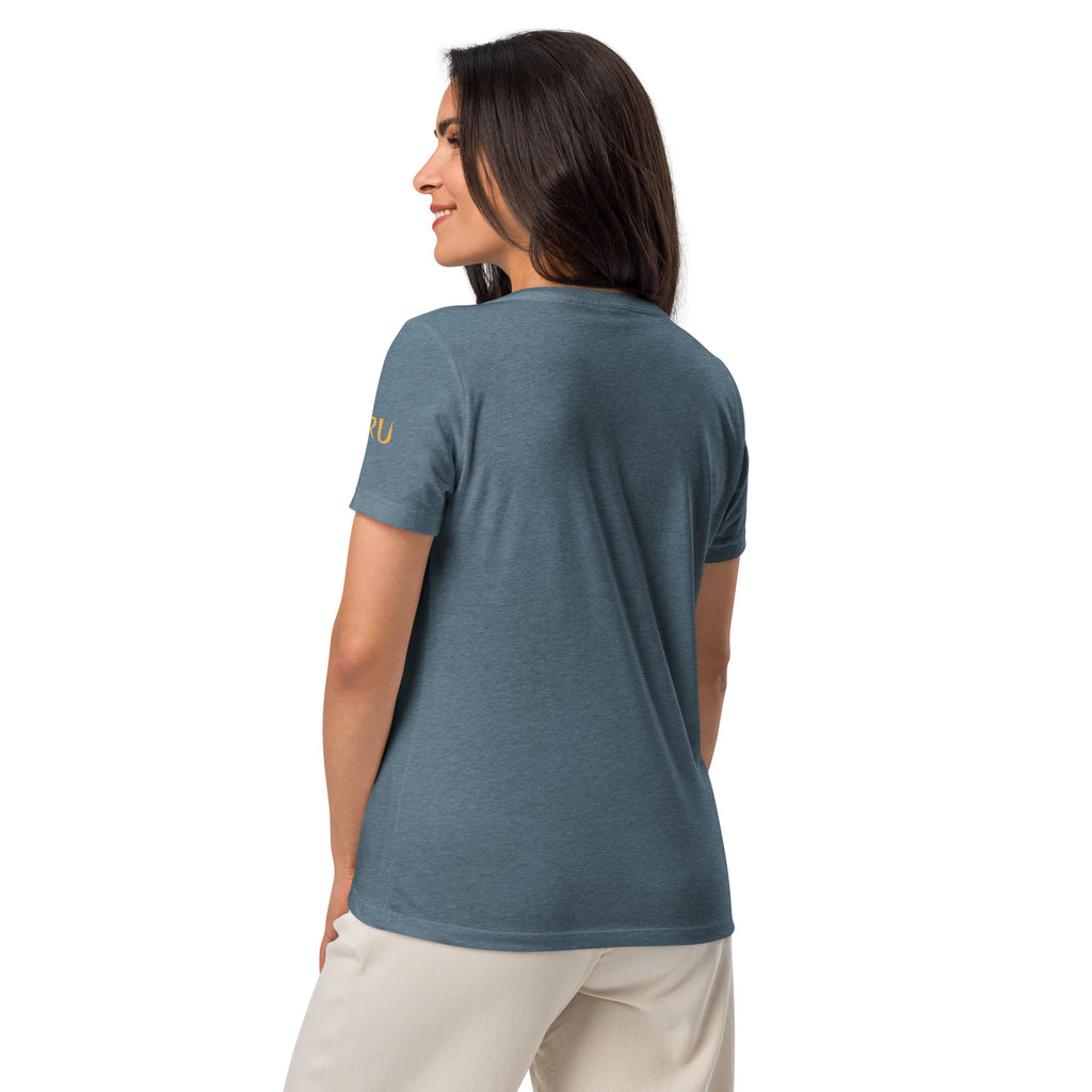 NURU CAMELLIA V-NECK RITUAL TEE - Glow By Hellen