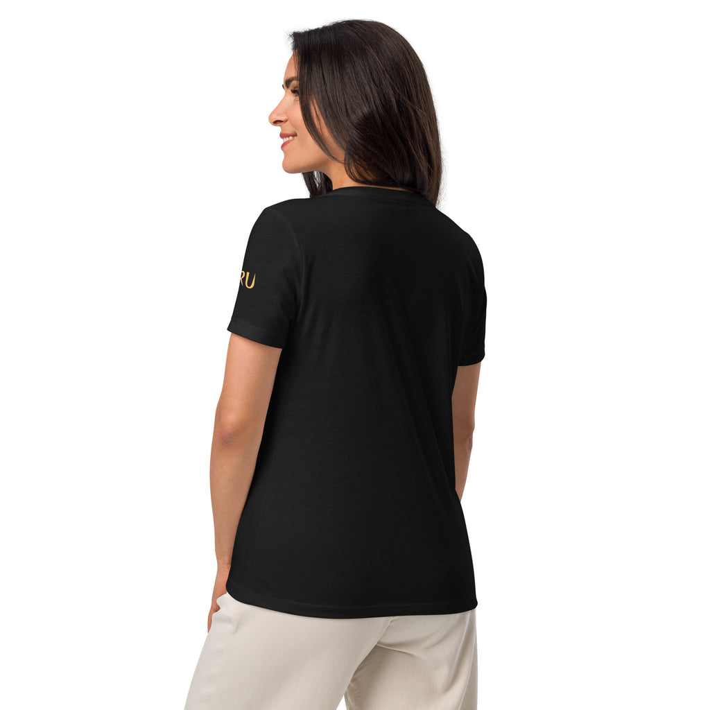 NURU CAMELLIA V-NECK RITUAL TEE - Glow By Hellen