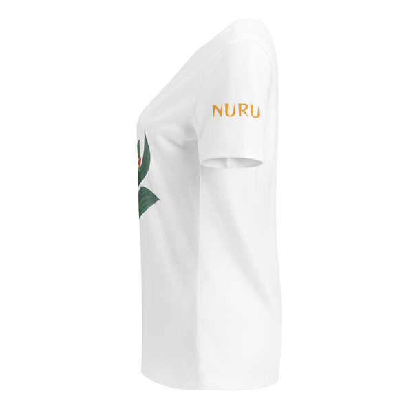 NURU CAMELLIA V-NECK RITUAL TEE - Glow By Hellen
