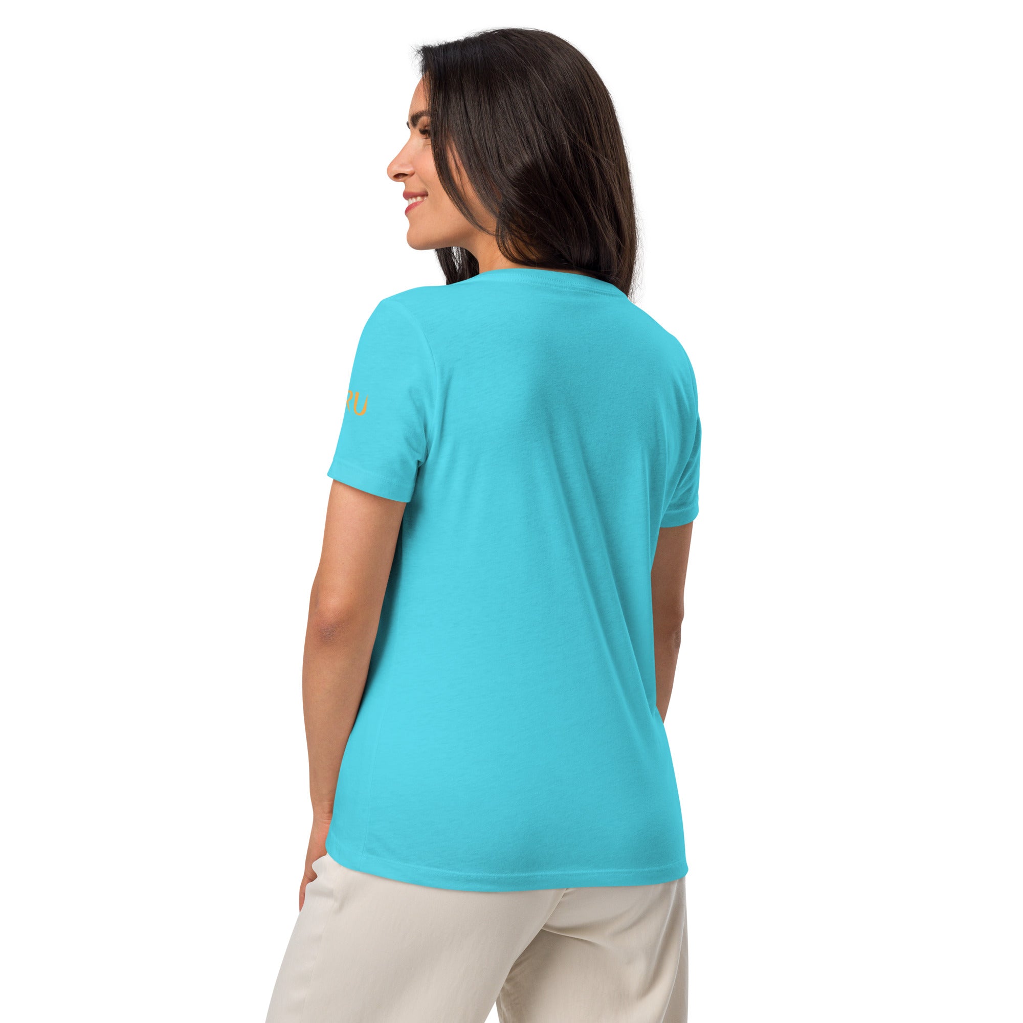 NURU CAMELLIA V-NECK RITUAL TEE - Glow By Hellen
